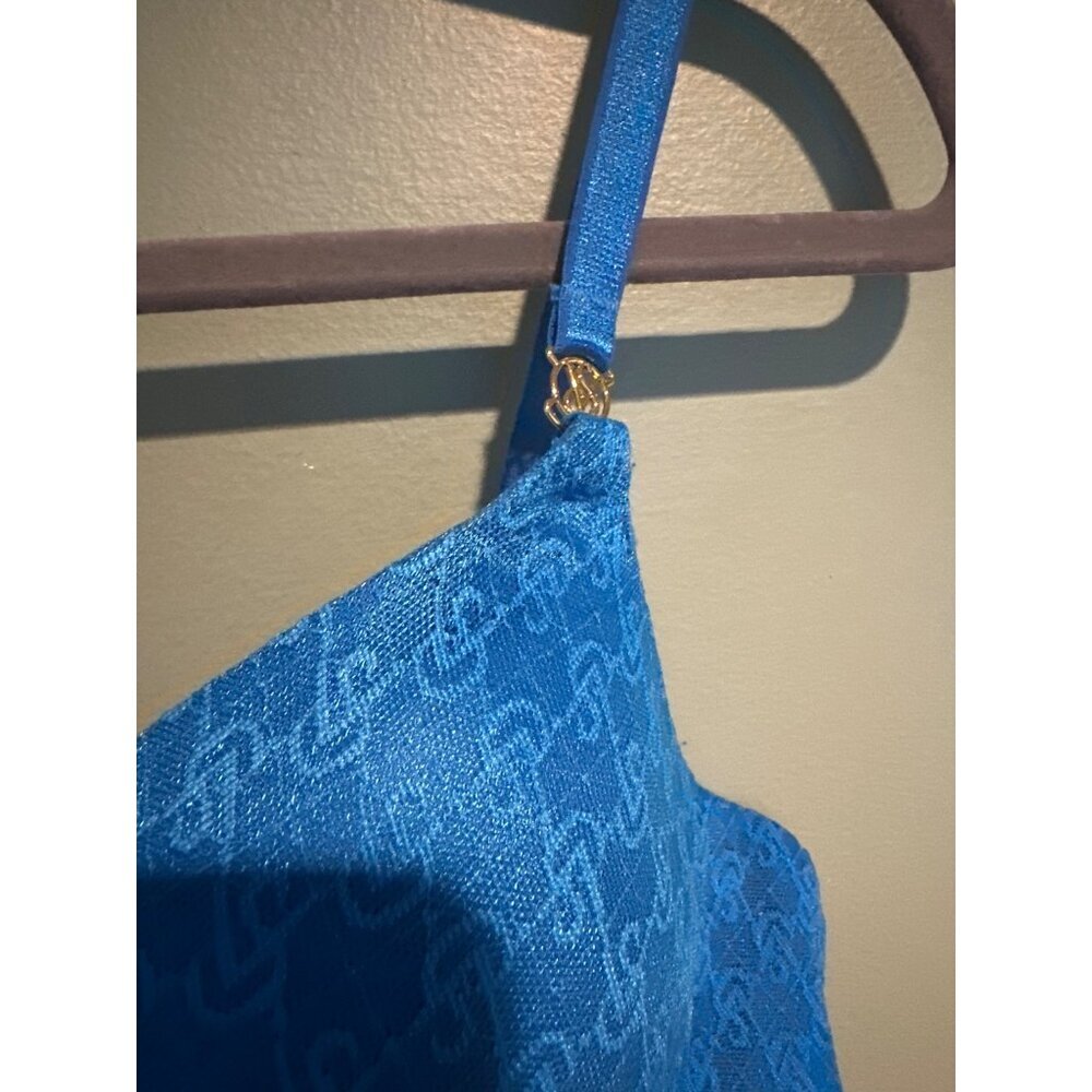 Victoria’s Secret Demi Bra 36C Blue Lace Sexy Push Up Underwire Lingerie Y2K - Picture 4 of 7
